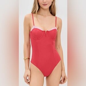 Beach Riot One Piece Lace Holly Jolly